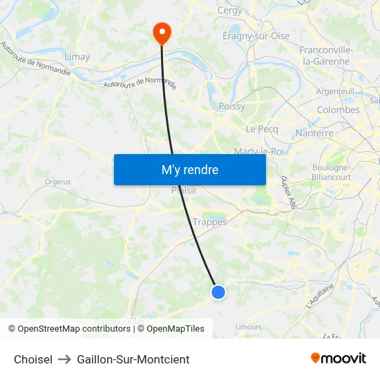 Choisel to Gaillon-Sur-Montcient map