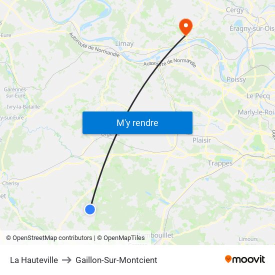 La Hauteville to Gaillon-Sur-Montcient map