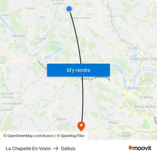 La Chapelle-En-Vexin to Galluis map