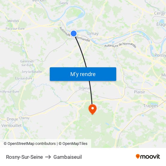 Rosny-Sur-Seine to Gambaiseuil map