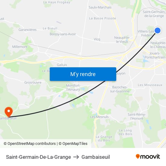 Saint-Germain-De-La-Grange to Gambaiseuil map