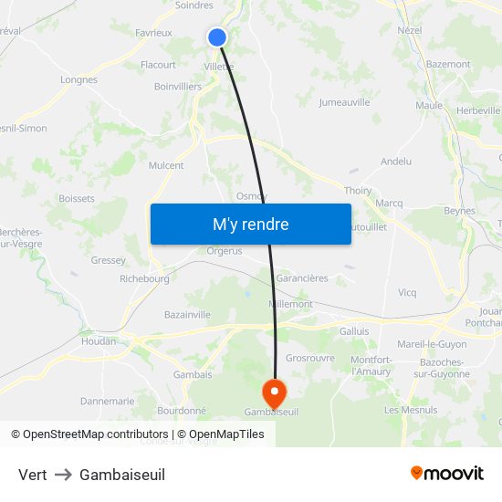 Vert to Gambaiseuil map