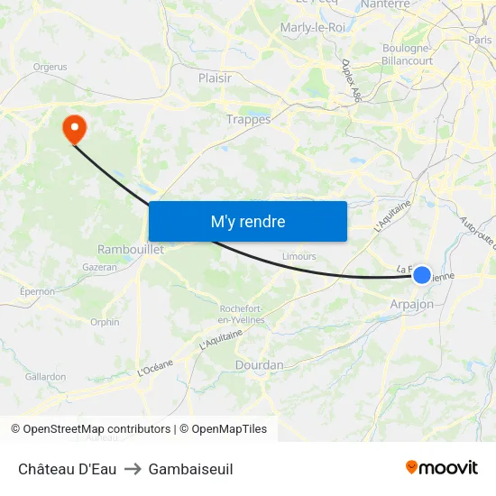 Château D'Eau to Gambaiseuil map