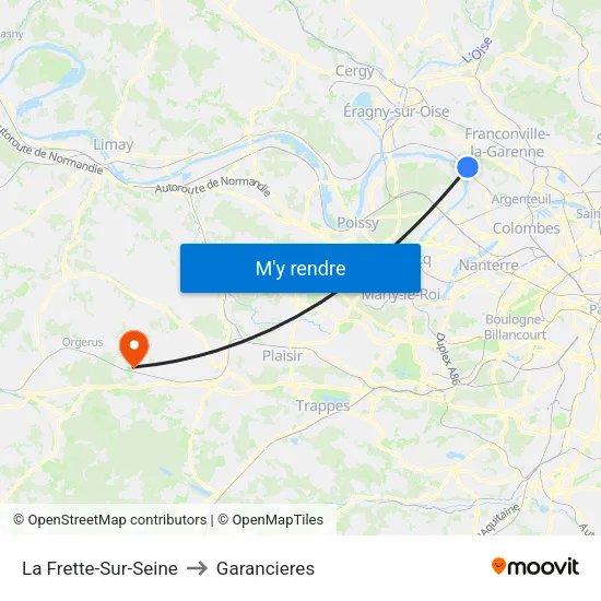 La Frette-Sur-Seine to Garancieres map
