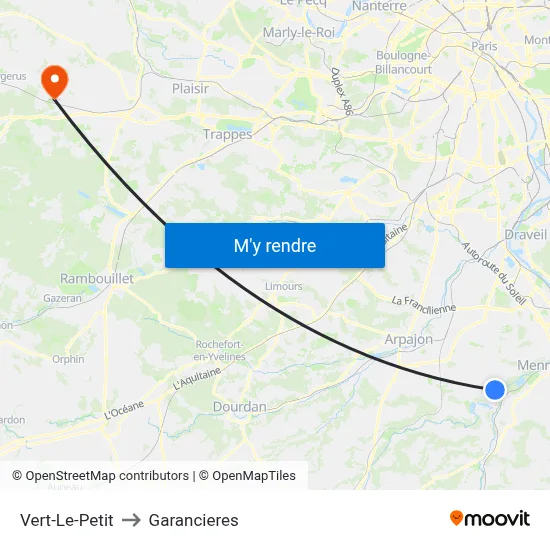 Vert-Le-Petit to Garancieres map