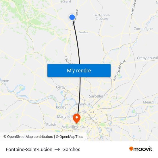 Fontaine-Saint-Lucien to Garches map