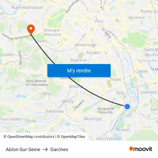Ablon-Sur-Seine to Garches map