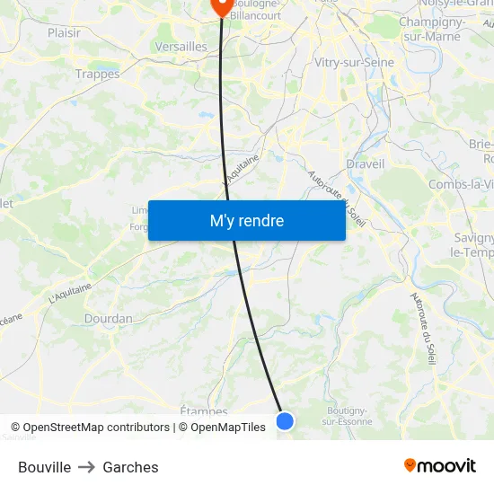 Bouville to Garches map