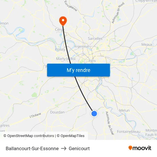 Ballancourt-Sur-Essonne to Genicourt map