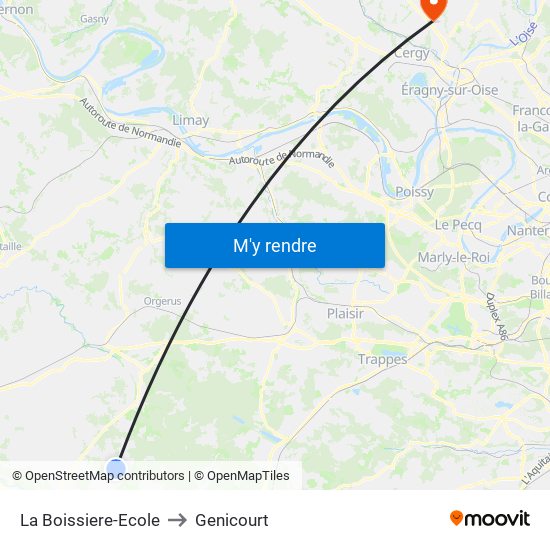 La Boissiere-Ecole to Genicourt map
