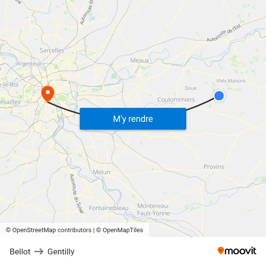 Bellot to Gentilly map