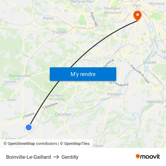 Boinville-Le-Gaillard to Gentilly map