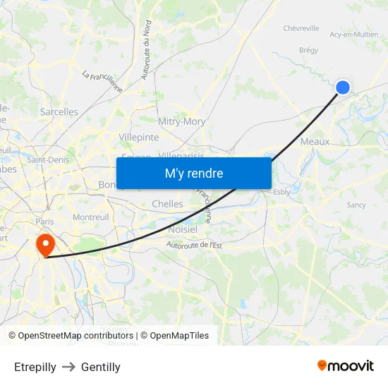 Etrepilly to Gentilly map