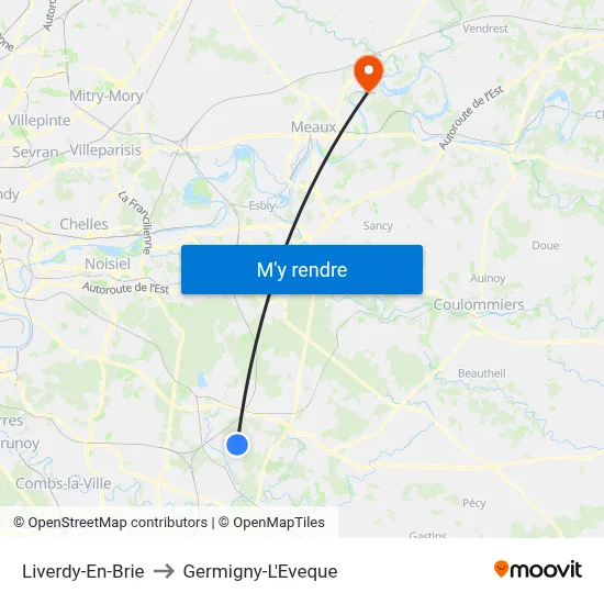 Liverdy-En-Brie to Germigny-L'Eveque map