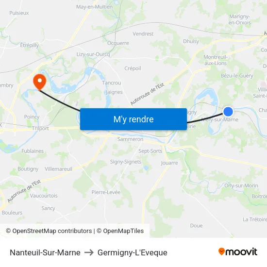 Nanteuil-Sur-Marne to Germigny-L'Eveque map