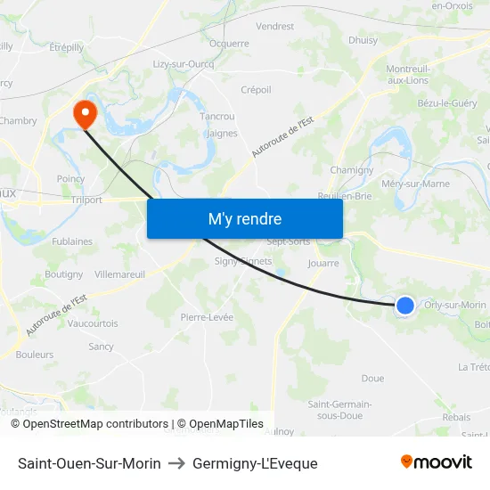 Saint-Ouen-Sur-Morin to Germigny-L'Eveque map