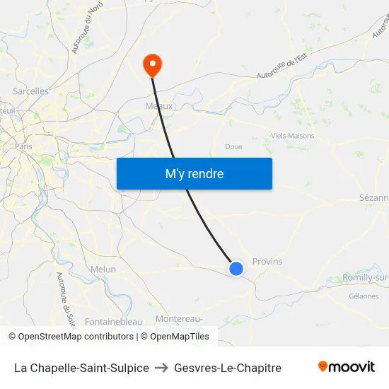 La Chapelle-Saint-Sulpice to Gesvres-Le-Chapitre map