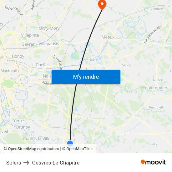 Solers to Gesvres-Le-Chapitre map