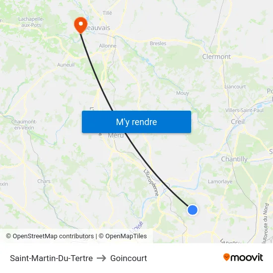 Saint-Martin-Du-Tertre to Goincourt map