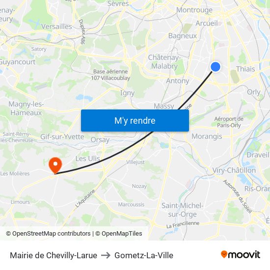 Mairie de Chevilly-Larue to Gometz-La-Ville map