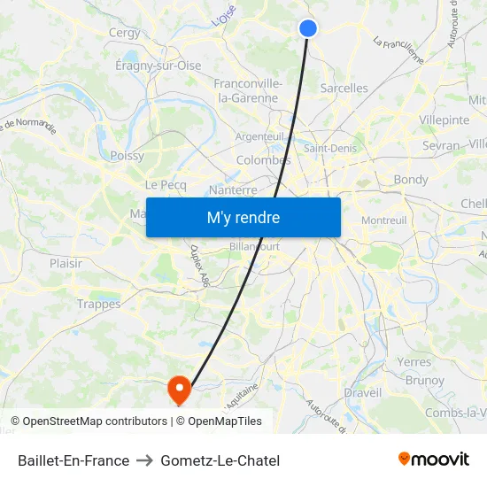 Baillet-En-France to Gometz-Le-Chatel map