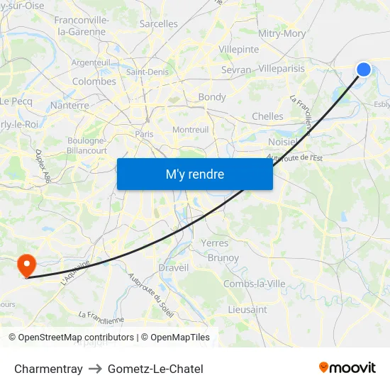 Charmentray to Gometz-Le-Chatel map