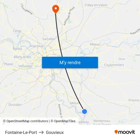 Fontaine-Le-Port to Gouvieux map