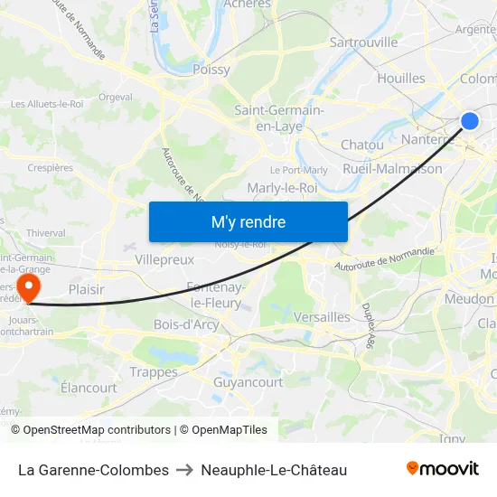 La Garenne-Colombes to Neauphle-Le-Château map