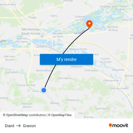 Diant to Gravon map