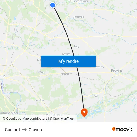 Guerard to Gravon map