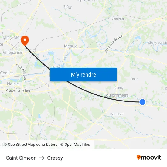 Saint-Simeon to Gressy map