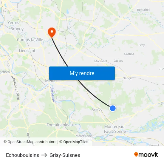 Echouboulains to Grisy-Suisnes map