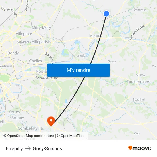 Etrepilly to Grisy-Suisnes map