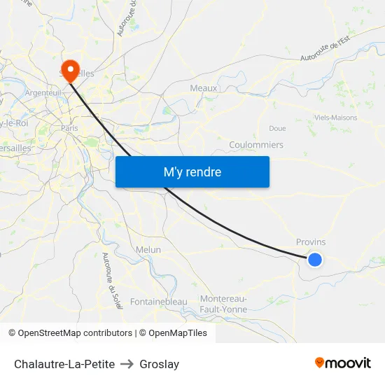 Chalautre-La-Petite to Groslay map