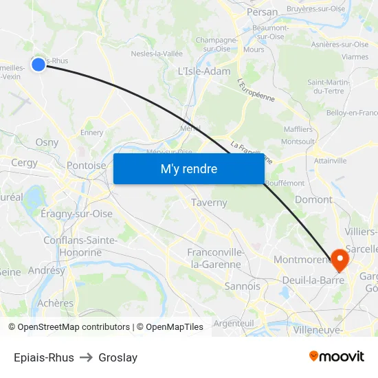 Epiais-Rhus to Groslay map