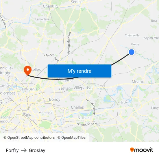 Forfry to Groslay map