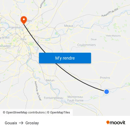 Gouaix to Groslay map