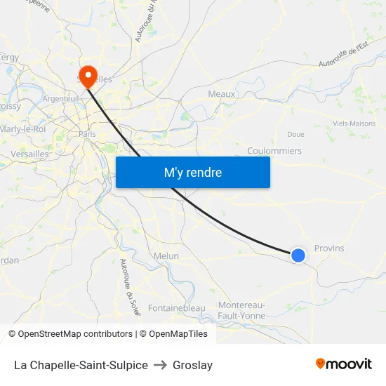 La Chapelle-Saint-Sulpice to Groslay map