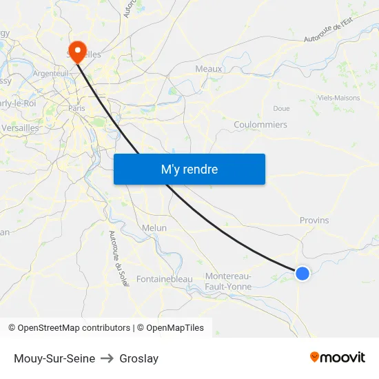 Mouy-Sur-Seine to Groslay map