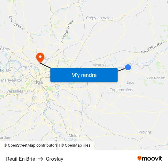 Reuil-En-Brie to Groslay map