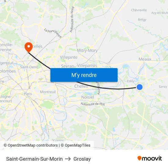 Saint-Germain-Sur-Morin to Groslay map