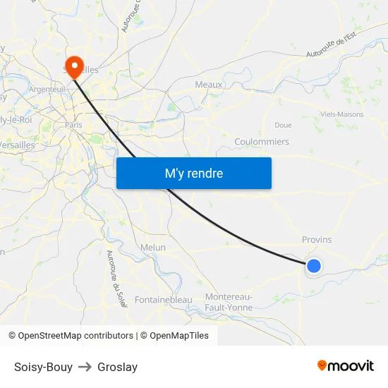 Soisy-Bouy to Groslay map