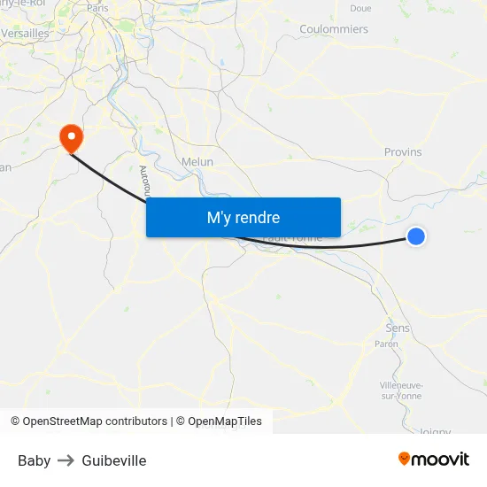 Baby to Guibeville map