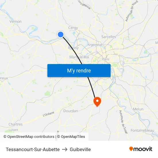 Tessancourt-Sur-Aubette to Guibeville map