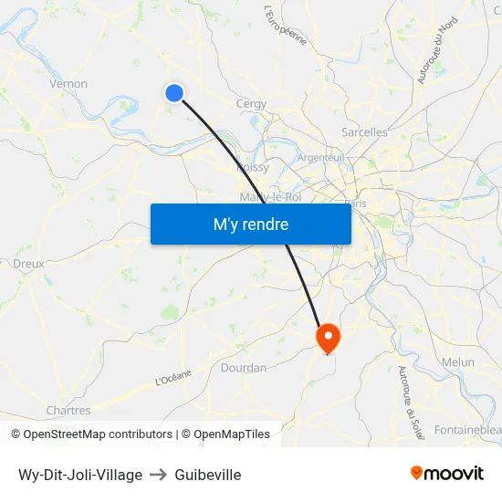 Wy-Dit-Joli-Village to Guibeville map
