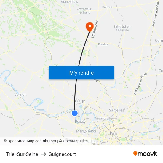 Triel-Sur-Seine to Guignecourt map