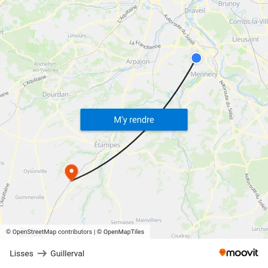 Lisses to Guillerval map