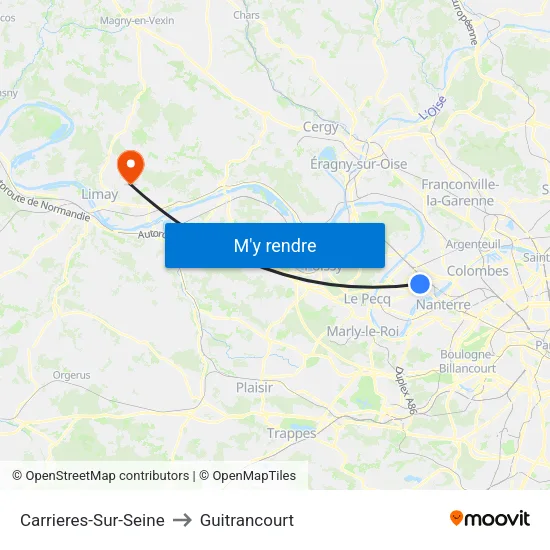 Carrieres-Sur-Seine to Guitrancourt map