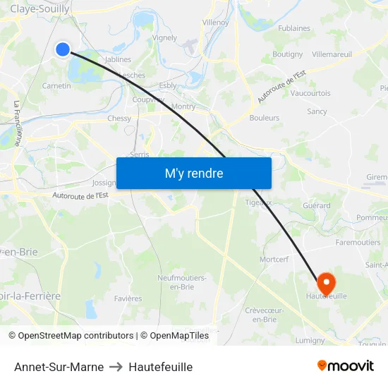 Annet-Sur-Marne to Hautefeuille map