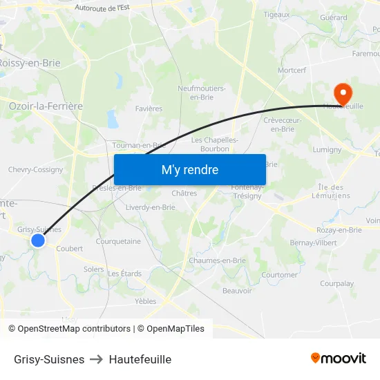 Grisy-Suisnes to Hautefeuille map